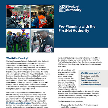 Pre-Planning with the FirstNet Authority thumbnail