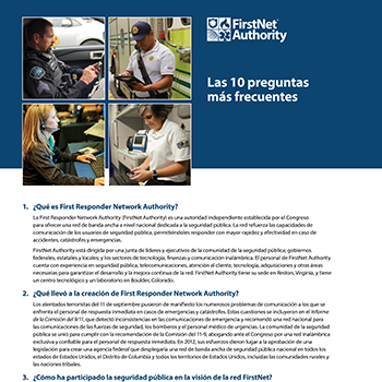 FirstNet Authority Las 10 preguntas más frecuentes