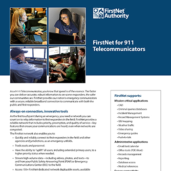 FirstNet for 911 Telecommunicators