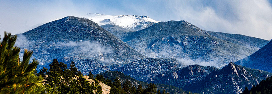 Beautiful mountainscape at Estes Park, Colorado