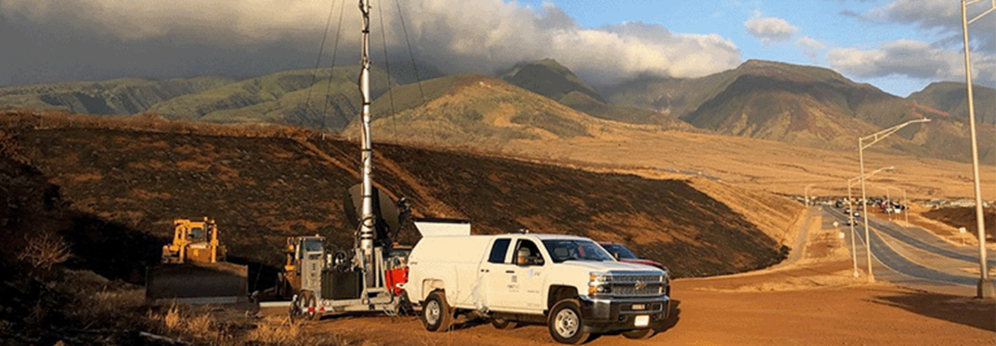 FirstNet SatCOLT (Satellite Cell on Light Truck) in Lahaina, Maui