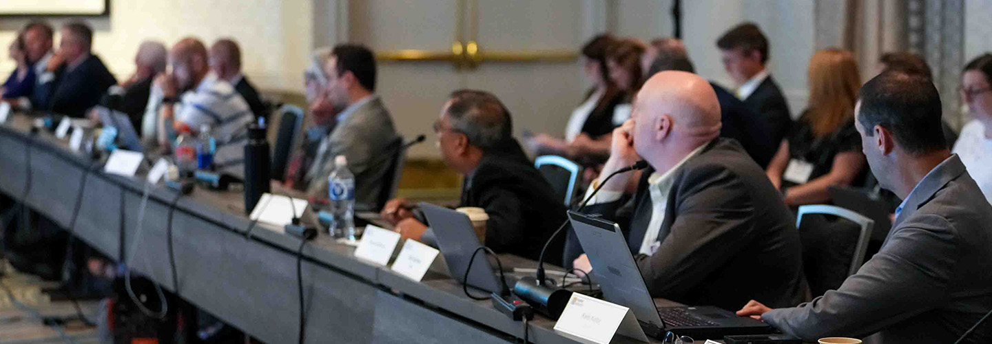 The Public Safety Advisory Committee meets in a conference room 