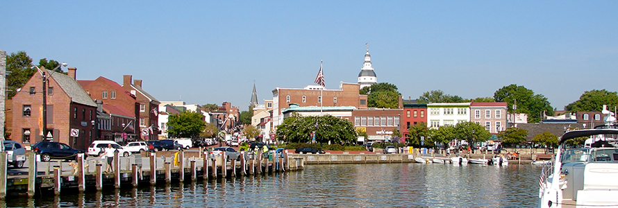  Annapolis Maryland Police patch, broadband tower and power lines