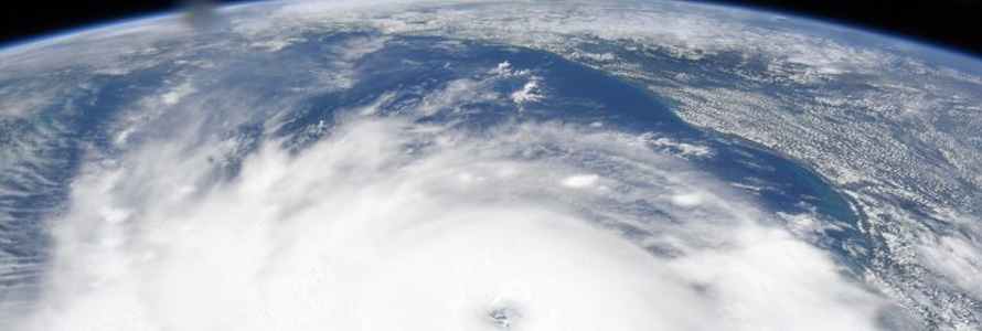 View of Hurricane Laura from space