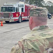 People watch a CRD demonstration at Military Ocean Terminal Sunny Point People watch a CRD demonstration at Military Ocean Terminal Sunny Point