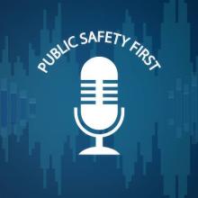Episode 81: Voices from the Field: National Preparedness Month 2024 Public Safety First podcast logo; soundwaves; headshot of Trevin Hunter of Louisville Metro Emergency Services in Kentucky
