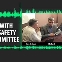 Representatives of the FirstNet Authority Public Safety Advisory Committee speak to Dave Buchanan 