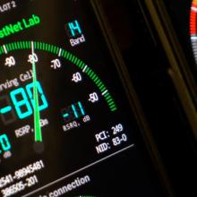 Two FirstNet smartphones measuring FirstNet connectivity speeds