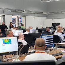 Chesapeake EOC responding to a hurricane 