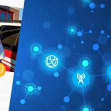 Cover of Roadmap 2020 report over a graphic representation of a network spreading outwards and incorporating symbols of each of the six Roadmap domains.