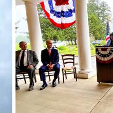 FirstNet cell tower, FirstNet Authority Board Member Karima Holmes and local representatives speak at event