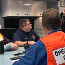 Emergency management personnel using FirstNet –enabled phone. 