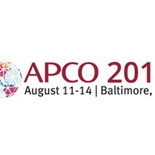 The APCO 2019 logo over the Baltimore skyline with the words "August 11-14, Baltimore Maryland"