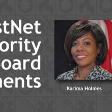 Head shots of Karima Holmes and Matt Slinkard