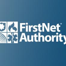 FirstNet Authority logo with gradient blue background FirstNet Authority logo with gradient blue background