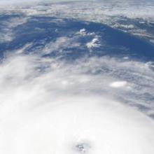 View of Hurricane Laura from space