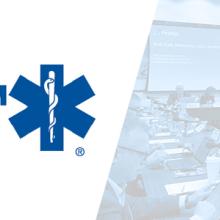 The National Association of Emergency Medical Technicians (NAEMT) logo and image of Public Safety Advisory Committee representatives making a presentation at a FirstNet Authority Board Meeting.
