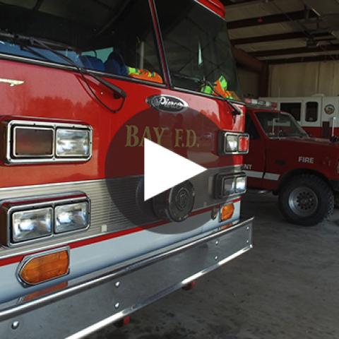 A Bay Fire Department engine