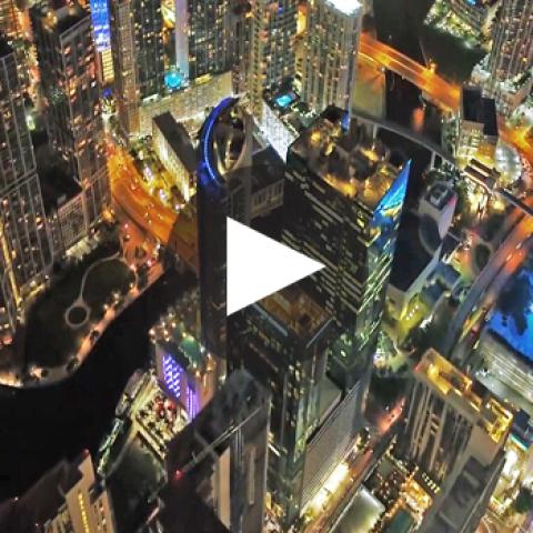 Miami skyline at night