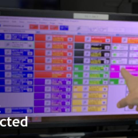  Public Safety First podcast logo; hand points to computer screen; “When all Eyes Were on Westerville, Ohio, FirstNet Kept First Responders Connected”