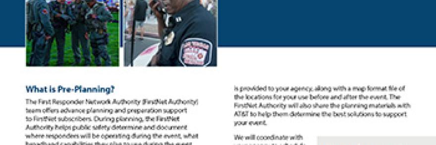 Pre-Planning with the FirstNet Authority thumbnail