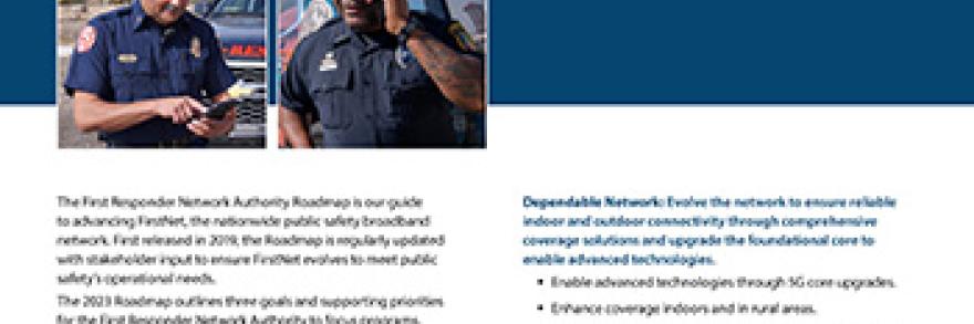FirstNet Authority Roadmap 2023 Factsheet Cover