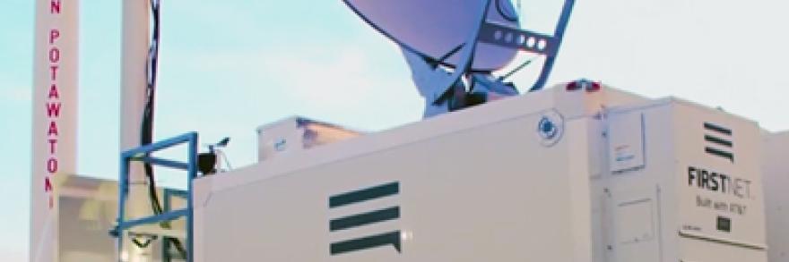 “A FirstNet deployable boosted communications for Citizen Potawatomi Nation first responders at the annual FireLake Fireflight Balloon Festival.”