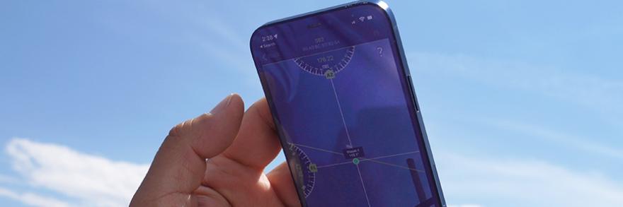 “Device-focused research enhances FirstNet user experience;" FirstNet Authority logo; a person using a smartphone