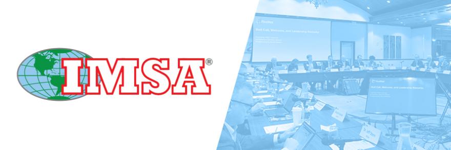 The International Municipal Signal Association logo and image of Public Safety Advisory Committee representatives making a presentation at a FirstNet Authority Board Meeting.