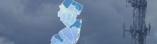 State of New Jersey with five counties highlighted
