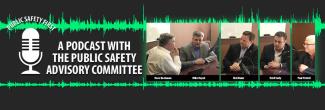 Representatives of the FirstNet Authority Public Safety Advisory Committee speak to Dave Buchanan 