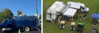 Deployable; Aerial view of incident exercise