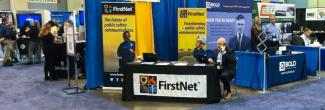 FirstNet Authority staff at FirstNet booth at International Association of Emergency Managers annual conference.