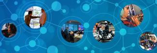 First responders across a variety of fields connected by a network