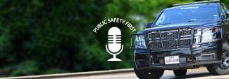 Public Safety First podcast icon; Kleberg County Sheriff’s Office vehicle 