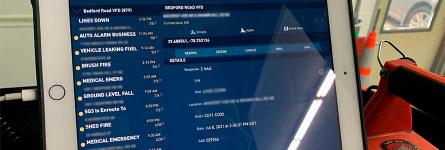 Computer screen with stats from incidents managed by the Bedford Road Fire Department