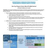 A sample page from the Five Top Things to Know About FirstNet Central PDF.